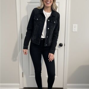 Free People Charcoal Denim Jacket